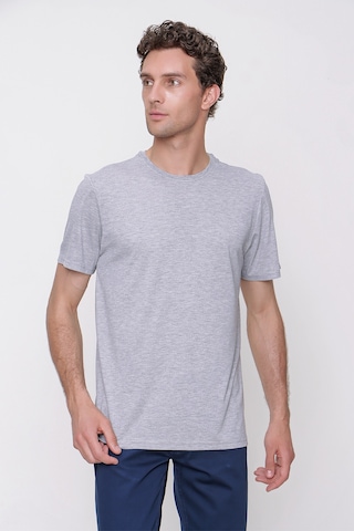 Morven Erkek Gri Basic Düz %100 Pamuk Bisiklet Yaka Dynamic Fit - 541060839 Gri