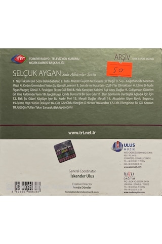 Plak Değildir Cd Dir Trt Arşiv Serisi 90 Selçuk Aygan Solo Albü