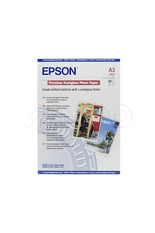 Epson A3 251gram 20'li Premium Semigloss Fotoğraf Kağıdı S041334 Kdo