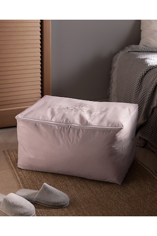 Madame Coco Çiçek Desen Baskılı Hurç - Pudra - 64x41x35 Cm Pudra