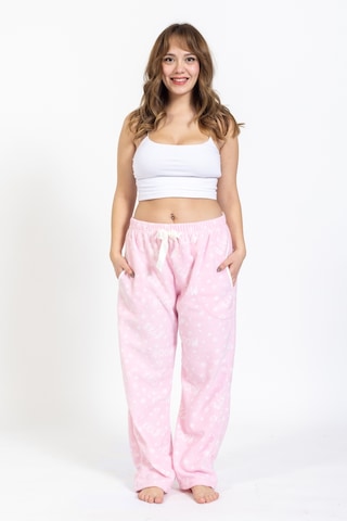 Kadın Polar Kışlık Eşofman Alt Waynap Polar Alt- Pudra