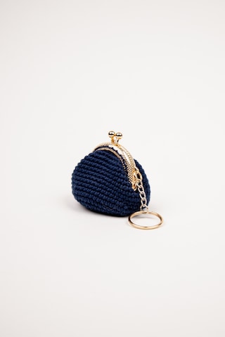 Fabric Craft Bag Mini Bozuk Para Cüzdanı Anahtarlık Klipsli Lacivert