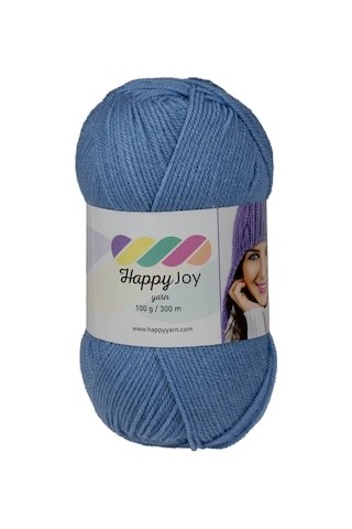 Kürkçü Han Happy Joy 100gr 300m El Örgü İpi Açık Mavi Hj081