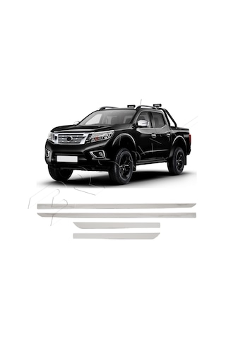 Nissan Navara Uyumlu 2016 Ve Üzeri Krom Yan Kapı Çıtası 4 Parça Paslanmaz Çelik