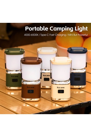 Ccgloball Çevre Kamp Lambası Usb Şarj Edilebilir Sonsuz Ayarlanabilir Yeşil