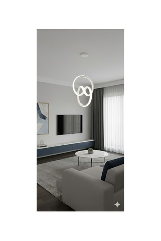 İmza Model Beyaz Led Avize 3 Renk Ayarlanabilir Modern Işık .