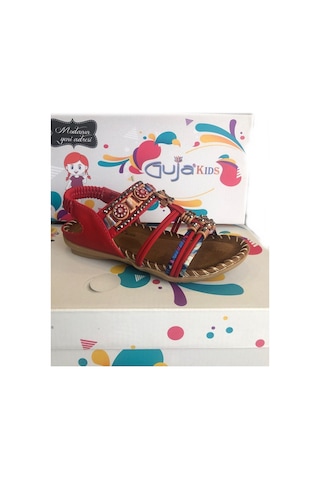 Guja 22y154-3 Çocuk Sandalet Ortapedik Yumuşak Taban Kırmızı