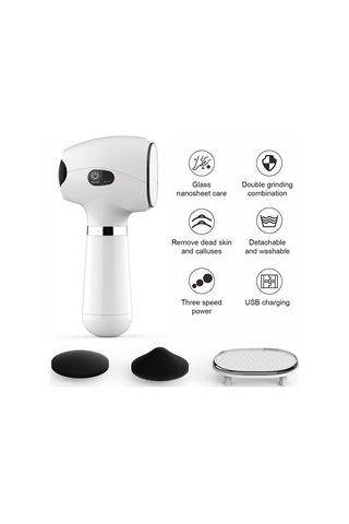 Moveevo Elektrikli Ayak Öğütücü Ayak Nasırı Giderici Çift Başlıklı Otomatik Ayak Törpüsü Nano Cam Bakım Öğütme Diski Ve Kuvars