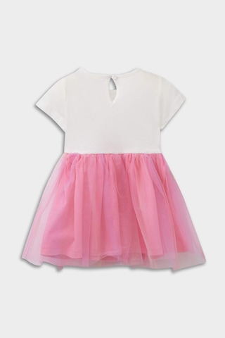 DeFacto Kız Bebek Unicorn Baskılı Kısa Kollu Yazlık Tül Elbise E8723A525SMER105