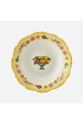 Sarı Porselen Çukur Tabak 21,5 Cm
