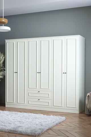 Sarmobi Mira 6 Kapaklı 2 Çekmeceli Dolap 54mra600103ayay Bej