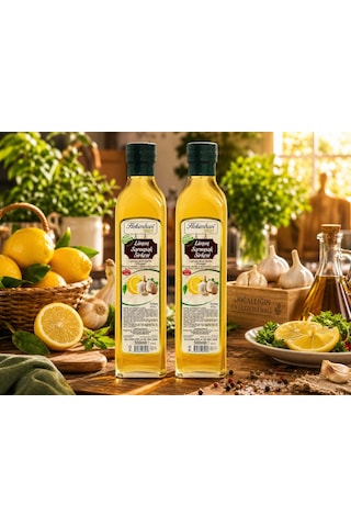 Hekimhan Bitkisel Limon Sarımsak Sirkesi Cam 500 ML