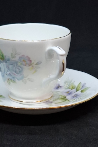 Bone China Mavi Gül Vintage Çay/kahve Fincanı 2 Parça 150 Ml