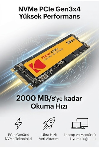 Kodak Ssd 256gb X300s M.2 Nvme 2280 Ssd