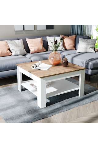 Helsinki Orta Sehpa, Atlantik- Beyaz Suntalam 80 Cm