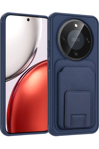 Honor Magic 8 Lite 5g İçin Uyumlu Tpu Korumalı Kart Bölmeli Deri Dokulu Kılıf