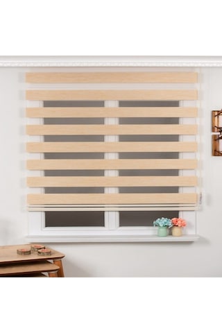 Networkavm Düz Sütlü Kahverengi R-06 Zebra Perde Kahverengi