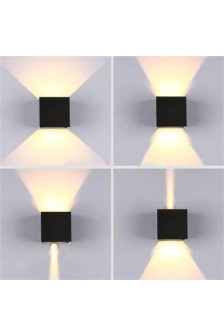 Liangmei Led Duvar Lambası Açık Aplik Balkon Sundurma Işık Bahçe Ahşap