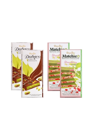 Beyoğlu Dubaco Çıtır Kadayıflı 95 Gr Ve Matcha Çikolata 95 Gr 4 Lü Karma Paket