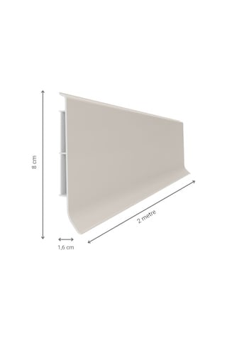 Linela Suya Dayanıklı Pvc Süpürgelik 8 Cm - Siyah - Lnl412