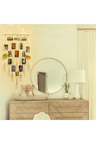 Asılı Fotoğraf Sergileme Dekoru, Lamba Klipsli Fotoğraf Çerçevesi Kolaj Panosu