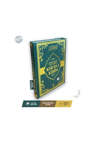 Bilgisayar Hatlı Tecvidli Kur'an-ı Kerim Orta Boy, Renkli Bas...