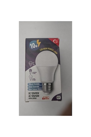 Haz Solar 12 Volt 10 Watt Dc Led Ampul 6 Adet E27 Duy - Karavan, Kamp, Güneş Paneli, Akü Ile Çalışan Tasarruflu Ampul Seti