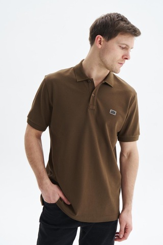 AR-MA Arma Erkek Regular Fit Basic % 100 Pamuk Pike Polo Yaka Tişört Y29374354102 Kahverengi
