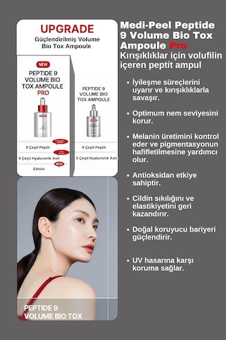 Medipeel Peptide 9 Volume Bio Tox Pro Yaşlanma Karşıtı, Kırışık Ve Sıkılaştırıcı Etkili Ampul 100ml M0067