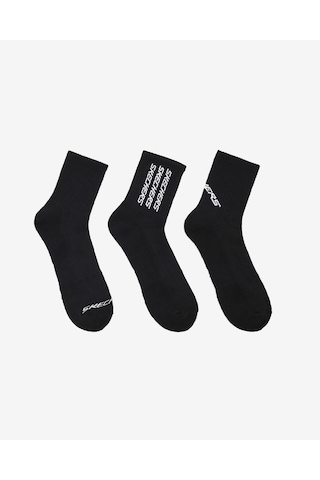 Skechers 1/2 Terry Low Crew - 3'lü Paket Erkek Çorap Erkek Siyah Çorap S600292-001 Siyah