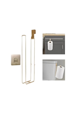 Homyl Tuvalet Kağıdı Tutucusu Banyo Organizasyonu Ofis Yurt Altın