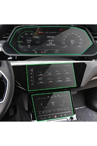 Audi Q8 2020-2023 Gösterge Ve Multimedya Çift Navigasyon Esnek Nano Ekran Koruyucu