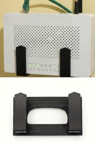 Usin Kendinden Yapışkanlı Duvara Asılabilir Modem Adsl Wifi Router Saklama Duvara Montaj Kutusu Organizer Raf Beyaz Çok Renkli