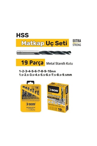 Sgs 19 Parça Hss Matkap Ucu Seti