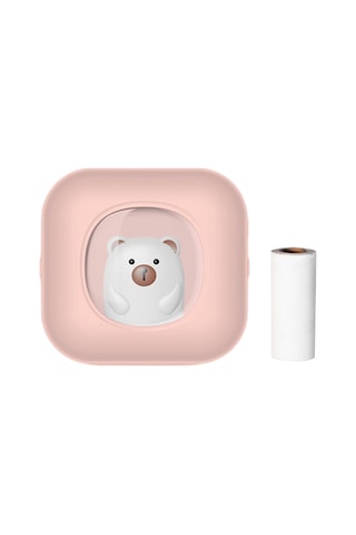 Ruicoo 58mm Cüzdan Boyutu Bluetooth Termal Yazıcı, Aı Çizim Fonksiyonu, Gömülü Pil, Fotoğraf-not-defter Yazdırma, Pembe 57x25mm Kağıt İle Gümüş