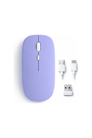 Mac Apple Uyumlu iPad Pc Tablet Mouse Şarjlı Batarya Sessiz Tıklama Usb Dongle Ve Kablo Dahil 1520