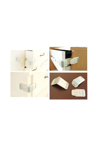 Portakal Safety Çift Emniyetli Çekmece Kilidi - Gri Çok Renkli