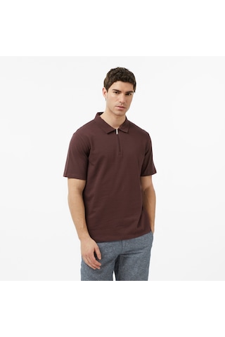 Nautica Erkek Kahverengi Regular Fit Çizgili Polo Yaka T-shirt Çizgili K65232t Kahverengi