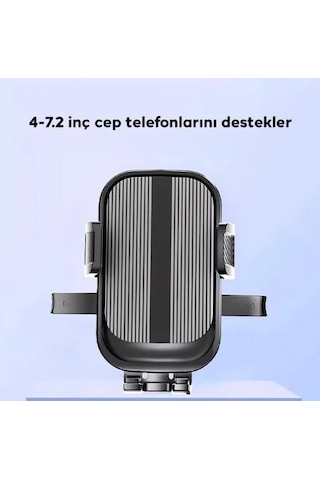 Coofbe Yuvarlak Havalandırma Uyumlu Araç İçi Telefon Tutucu, Sarsılmaz, Titremez, Mercedes, Audi Uym Siyah