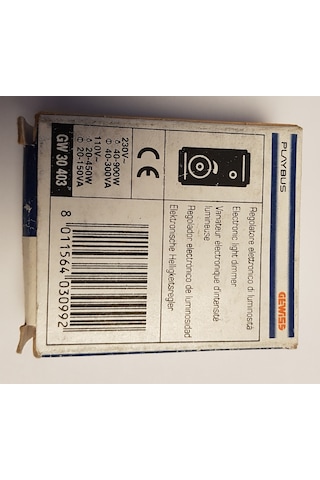 Gw 30 403 Dimmer 230V 100-900W/110V 100-500W Elect.Dimmer Pluybus