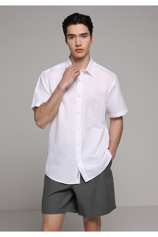 Colin's Colins Regular Fit Shirt Neck Düz Erkek Beyaz Uzun Kol Gömlek Cl1080097 Q1.v2 Wht