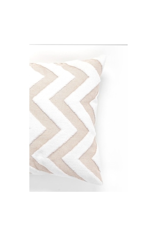 Jakarlı Kırlent 43X43 Cm Line Bej