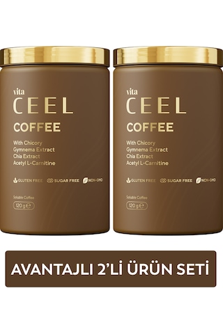2'li Hindiba, Gimneya, Chia Extract, L-karnitim İçeren Kahve Çözünebilir 2'li Hindiba, Gimneya, Chia Extract, L-karnitim İçeren Kahve Çözünebilir