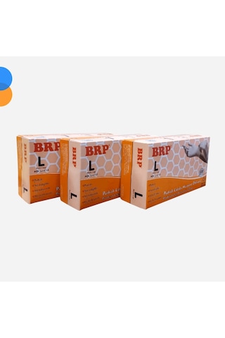 Brp Lateks Pudralı Eldiven Large L 100'lü Kutu