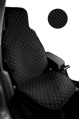 Oto Koltuk Minderi Terletmez 3'lü Set Siyah Gri Cepli