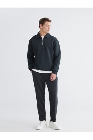 Lcw Vision Antrasit Polo Yaka Erkek Kalın Sweatshirt