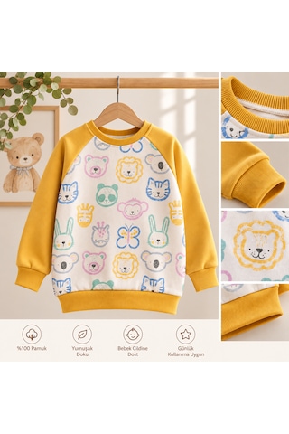 Bebe Bebek Sweatshirt Hardal Sarı