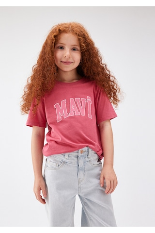 Mavi - Mavi Logo Baskılı Pembe Tişört 7610109-71088 Pembe