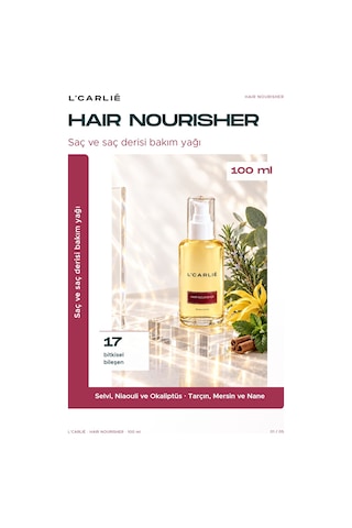 L'carlıe Hair Nourisher Bitkisel Saç Bakım Yağı 100 Ml