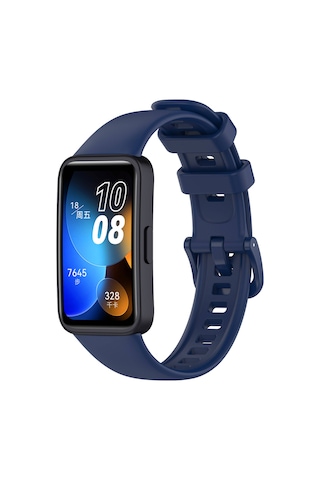Ekılıf - Huawei Band 8 Uyumlu - Kordon Silikon Klasik Kordon - Siyah